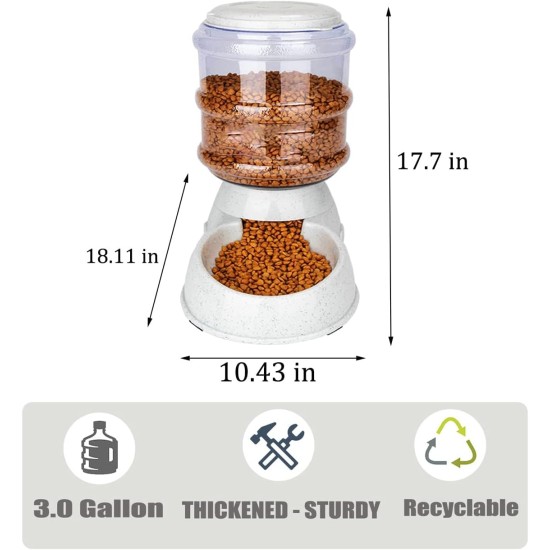 Old Tjikko Automatic Food and Water Dispenser for Cats and Dogs, Automatic Feeder and Water Drinker Set for Small Animals, Dog Bowl, 3.8 Litres PBA Free Old Tjikko Automatic Food and Water Dispenser for Cats and Dogs, Automatic Feeder and Water Drinker Set for Small Animals, Dog Bowl, 3.8 Litres PBA Free