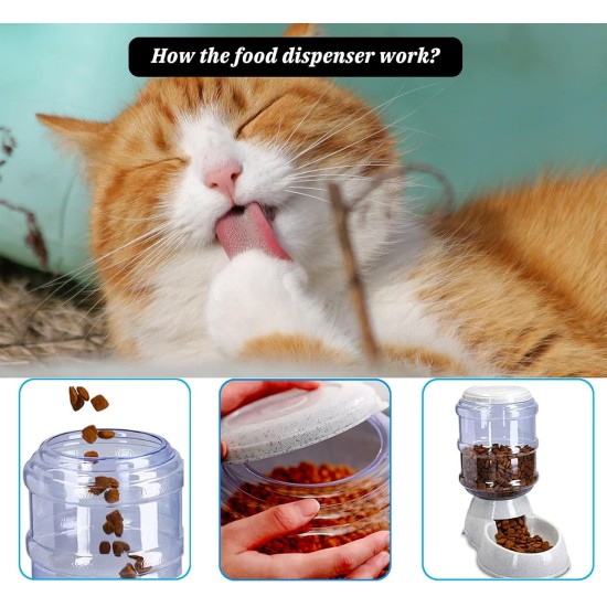 Old Tjikko Automatic Food and Water Dispenser for Cats and Dogs, Automatic Feeder and Water Drinker Set for Small Animals, Dog Bowl, 3.8 Litres PBA Free Old Tjikko Automatic Food and Water Dispenser for Cats and Dogs, Automatic Feeder and Water Drinker Set for Small Animals, Dog Bowl, 3.8 Litres PBA Free