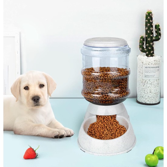 Old Tjikko Automatic Food and Water Dispenser for Cats and Dogs, Automatic Feeder and Water Drinker Set for Small Animals, Dog Bowl, 3.8 Litres PBA Free Old Tjikko Automatic Food and Water Dispenser for Cats and Dogs, Automatic Feeder and Water Drinker Set for Small Animals, Dog Bowl, 3.8 Litres PBA Free