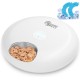 Ownpets Automatic Wet Dry Cat Feeder with Stainless Steel Bowl Inserts, 6 Meals with 2 Ice Packs, Protect Paw Design, White Ownpets Automatic Wet Dry Cat Feeder with Stainless Steel Bowl Inserts, 6 Meals with 2 Ice Packs, Protect Paw Design, White