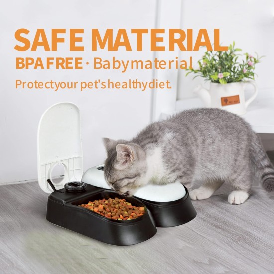 PAWISE Automatic Cat Feeder Wet Food - Battery Operated Cat Food Automatic with Timer for 48 Hour Planning, Easy to Use, Health and Safety thanks to Ice Pack PAWISE Automatic Cat Feeder Wet Food - Battery Operated Cat Food Automatic with Timer for 48 Hour Planning, Easy to Use, Health and Safety thanks to Ice Pack