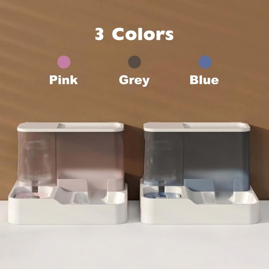 PETCUTE 2-in-1 Automatic Food and Water Dispenser, Water Dispenser for Medium Pets, Pets Automatic Food 2.8 L and Water Dispenser 1 L, Removable Cleaning, Dry-Wet Separation PETCUTE 2-in-1 Automatic Food and Water Dispenser, Water Dispenser for Medium Pets, Pets Automatic Food 2.8 L and Water Dispenser 1 L, Removable Cleaning, Dry-Wet Separation
