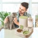 PETCUTE All-in-One Automatic Food and Water Dispenser for Pets, Gravity Feeder for Cats, Dog Water Dispenser, Automatic Pet Feeder for Wet/Dry Food PETCUTE All-in-One Automatic Food and Water Dispenser for Pets, Gravity Feeder for Cats, Dog Water Dispenser, Automatic Pet Feeder for Wet/Dry Food