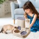 PETCUTE All-in-One Automatic Food and Water Dispenser for Pets, Gravity Feeder for Cats, Dog Water Dispenser, Automatic Pet Feeder for Wet/Dry Food PETCUTE All-in-One Automatic Food and Water Dispenser for Pets, Gravity Feeder for Cats, Dog Water Dispenser, Automatic Pet Feeder for Wet/Dry Food