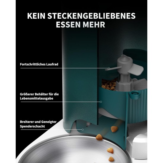 PETKIT Automatic Cat Feeder, 3 L, 1–10 Meals/Day for 1–15 Days, 304 Stainless Steel Bowl, Fresh Lock Technology PETKIT Automatic Cat Feeder, 3 L, 1–10 Meals/Day for 1–15 Days, 304 Stainless Steel Bowl, Fresh Lock Technology