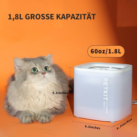 PETKIT Cybertail Cat Drinking Fountain, Dog Water Dispenser, 1.85 L Cat/Dog Water Fountain, Intelligent LED Light, 25 dB Extremely Quiet, Corded Water Dispenser, Cordless Water Pump PETKIT Cybertail Cat Drinking Fountain, Dog Water Dispenser, 1.85 L Cat/Dog Water Fountain, Intelligent LED Light, 25 dB Extremely Quiet, Corded Water Dispenser, Cordless Water Pump