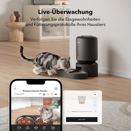 PETLIBRO 5L Automatic Cat Feeder 2 Bowls with 1080P Camera, 5G WiFi Cat Food Automatic with App & Night Vision, Motion & Sound Alarm for Pets, Dry Food Dispenser for Multiple Pets PETLIBRO 5L Automatic Cat Feeder 2 Bowls with 1080P Camera, 5G WiFi Cat Food Automatic with App & Night Vision, Motion & Sound Alarm for Pets, Dry Food Dispenser for Multiple Pets