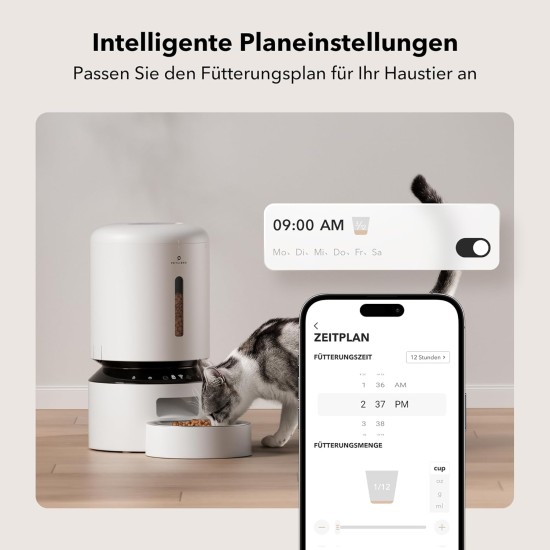 PETLIBRO 5L Automatic Cat Feeder, 5G/2.4G WiFi Intelligent Cat Food, Dry Food Dispenser for Cats, Cat or Dogs with App Control, 1-10 Meals a Day, White PETLIBRO 5L Automatic Cat Feeder, 5G/2.4G WiFi Intelligent Cat Food, Dry Food Dispenser for Cats, Cat or Dogs with App Control, 1-10 Meals a Day, White