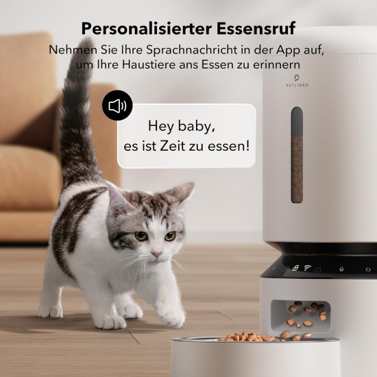 PETLIBRO 5L Automatic Cat Feeder, 5G/2.4G WiFi Intelligent Cat Food, Dry Food Dispenser for Cats, Cat or Dogs with App Control, 1-10 Meals a Day, White PETLIBRO 5L Automatic Cat Feeder, 5G/2.4G WiFi Intelligent Cat Food, Dry Food Dispenser for Cats, Cat or Dogs with App Control, 1-10 Meals a Day, White