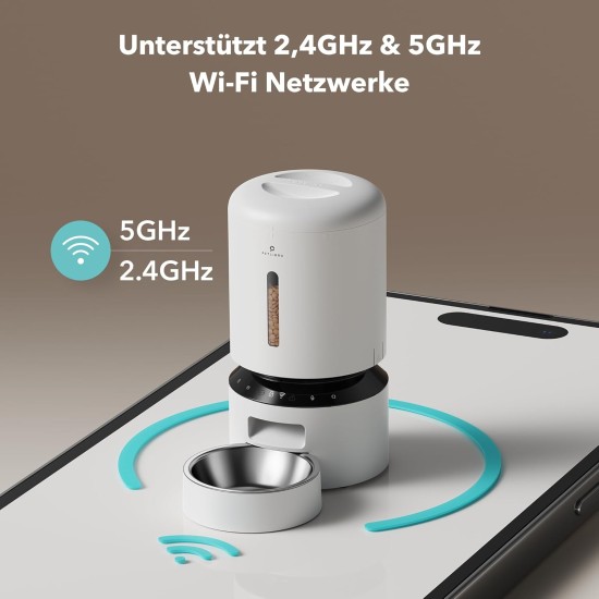 PETLIBRO 5L Automatic Cat Feeder, 5G/2.4G WiFi Intelligent Cat Food, Dry Food Dispenser for Cats, Cat or Dogs with App Control, 1-10 Meals a Day, White PETLIBRO 5L Automatic Cat Feeder, 5G/2.4G WiFi Intelligent Cat Food, Dry Food Dispenser for Cats, Cat or Dogs with App Control, 1-10 Meals a Day, White