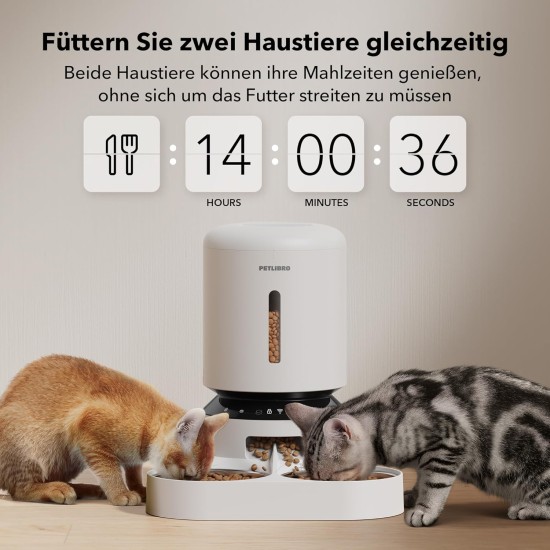 PETLIBRO 5L Automatic Feeder for 2 Cats and Dogs with App, 5G WiFi Pet Feeder, Automatic Cat Feeder with Sensor for Low Feed, 1-10 Meals a Day PETLIBRO 5L Automatic Feeder for 2 Cats and Dogs with App, 5G WiFi Pet Feeder, Automatic Cat Feeder with Sensor for Low Feed, 1-10 Meals a Day