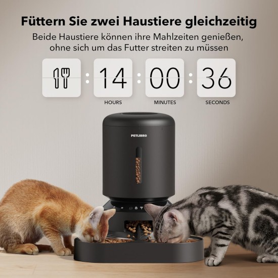 PETLIBRO 5L Automatic Feeder for 2 Cats and Dogs with App, 5G WiFi Pet Feeder, Automatic Cat Feeder with Sensor for Low Feed, 1-10 Meals a Day PETLIBRO 5L Automatic Feeder for 2 Cats and Dogs with App, 5G WiFi Pet Feeder, Automatic Cat Feeder with Sensor for Low Feed, 1-10 Meals a Day