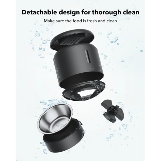 PETLIBRO Automatic Cat Feeder, 3L Dry Pet Feeder with Stainless Steel Bowl & Twist Lock Lid, Up to 50 Servings and 6 Meals a Day PETLIBRO Automatic Cat Feeder, 3L Dry Pet Feeder with Stainless Steel Bowl & Twist Lock Lid, Up to 50 Servings and 6 Meals a Day