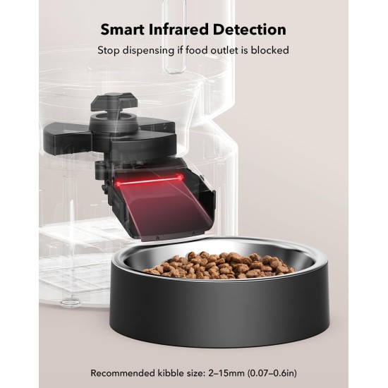 PETLIBRO Automatic Cat Feeder, 3L Dry Pet Feeder with Stainless Steel Bowl & Twist Lock Lid, Up to 50 Servings and 6 Meals a Day PETLIBRO Automatic Cat Feeder, 3L Dry Pet Feeder with Stainless Steel Bowl & Twist Lock Lid, Up to 50 Servings and 6 Meals a Day