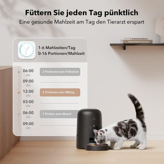 PETLIBRO Automatic Cat Feeder, Wireless 2.4G WiFi Intelligent Feeder Cat, Rechargeable Battery with 30 Days Battery Life, with Stainless Steel Bowl, App Control PETLIBRO Automatic Cat Feeder, Wireless 2.4G WiFi Intelligent Feeder Cat, Rechargeable Battery with 30 Days Battery Life, with Stainless Steel Bowl, App Control
