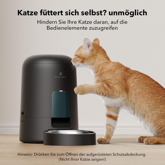 PETLIBRO Automatic Cat Feeder, Wireless 2.4G WiFi Intelligent Feeder Cat, Rechargeable Battery with 30 Days Battery Life, with Stainless Steel Bowl, App Control PETLIBRO Automatic Cat Feeder, Wireless 2.4G WiFi Intelligent Feeder Cat, Rechargeable Battery with 30 Days Battery Life, with Stainless Steel Bowl, App Control