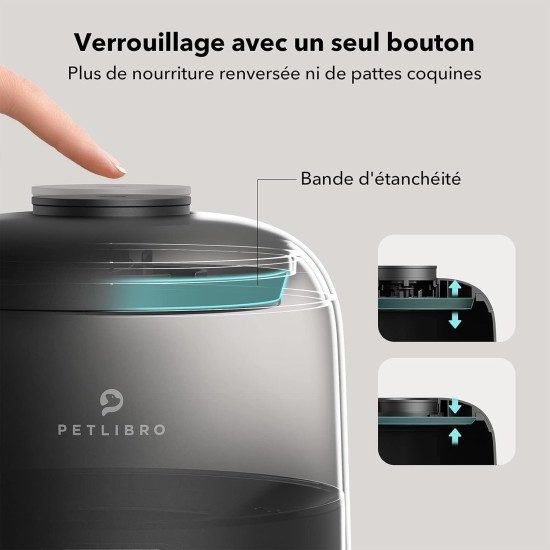 PETLIBRO Automatic Cat Feeder with App, Wireless 2.4G WiFi Enabled Intelligent Feeder, Rechargeable Battery with 30 Days Battery Life, with Stainless Steel Bowl, App Control PETLIBRO Automatic Cat Feeder with App, Wireless 2.4G WiFi Enabled Intelligent Feeder, Rechargeable Battery with 30 Days Battery Life, with Stainless Steel Bowl, App Control