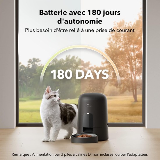 PETLIBRO Automatic Cat Feeder with App, Wireless 2.4G WiFi Enabled Intelligent Feeder, Rechargeable Battery with 30 Days Battery Life, with Stainless Steel Bowl, App Control PETLIBRO Automatic Cat Feeder with App, Wireless 2.4G WiFi Enabled Intelligent Feeder, Rechargeable Battery with 30 Days Battery Life, with Stainless Steel Bowl, App Control