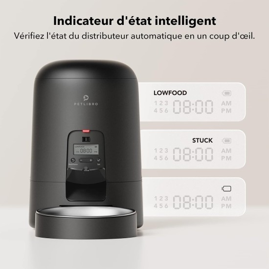 PETLIBRO Automatic Cat Feeder with App, Wireless 2.4G WiFi Enabled Intelligent Feeder, Rechargeable Battery with 30 Days Battery Life, with Stainless Steel Bowl, App Control PETLIBRO Automatic Cat Feeder with App, Wireless 2.4G WiFi Enabled Intelligent Feeder, Rechargeable Battery with 30 Days Battery Life, with Stainless Steel Bowl, App Control