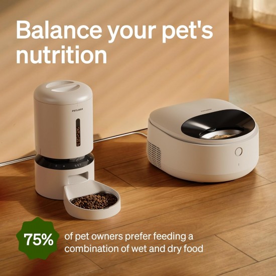PETLIBRO Automatic Cat Wet Food with Dishwasher-Safe Stainless Steel Bowl, Wet Feeder with Semiconductor Cooling, 2.4 GHz Wi-Fi Smart App Control, 3 Days True Freshness, Wet Food Feeder PETLIBRO Automatic Cat Wet Food with Dishwasher-Safe Stainless Steel Bowl, Wet Feeder with Semiconductor Cooling, 2.4 GHz Wi-Fi Smart App Control, 3 Days True Freshness, Wet Food Feeder