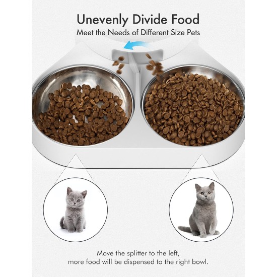 PETLIBRO Pet Food Splitter with Stainless Steel Bowls, Automatic Cat Feeder for Two Cats or Dogs, Suitable Automatic Cat Feeder PLAF005, PLAF006, PLAF103, PLAF203 PETLIBRO Pet Food Splitter with Stainless Steel Bowls, Automatic Cat Feeder for Two Cats or Dogs, Suitable Automatic Cat Feeder PLAF005, PLAF006, PLAF103, PLAF203