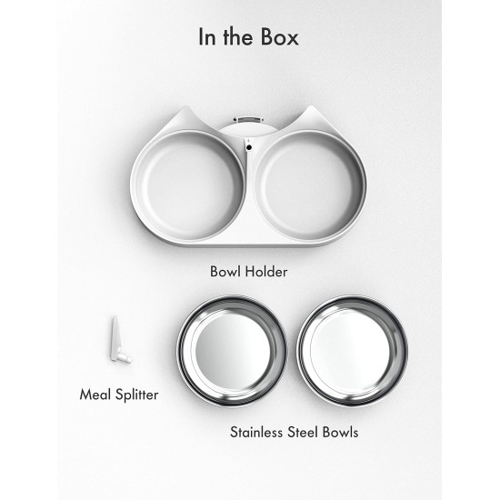 PETLIBRO Pet Food Splitter with Stainless Steel Bowls, Automatic Cat Feeder for Two Cats or Dogs, Suitable Automatic Cat Feeder PLAF005, PLAF006, PLAF103, PLAF203 PETLIBRO Pet Food Splitter with Stainless Steel Bowls, Automatic Cat Feeder for Two Cats or Dogs, Suitable Automatic Cat Feeder PLAF005, PLAF006, PLAF103, PLAF203