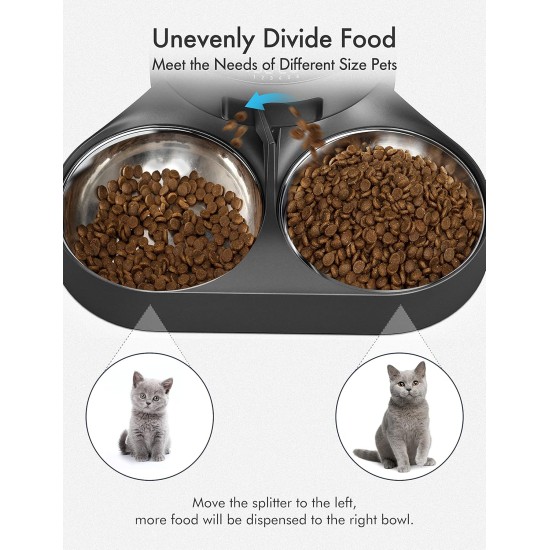 PETLIBRO Pet Food Splitter with Stainless Steel Bowls, Automatic Cat Feeder for Two Cats or Dogs, Suitable Automatic Cat Feeder PLAF005, PLAF006, PLAF103, PLAF203 PETLIBRO Pet Food Splitter with Stainless Steel Bowls, Automatic Cat Feeder for Two Cats or Dogs, Suitable Automatic Cat Feeder PLAF005, PLAF006, PLAF103, PLAF203