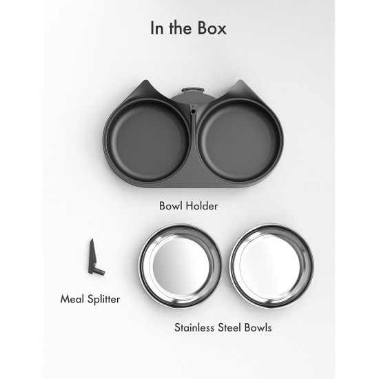 PETLIBRO Pet Food Splitter with Stainless Steel Bowls, Automatic Cat Feeder for Two Cats or Dogs, Suitable Automatic Cat Feeder PLAF005, PLAF006, PLAF103, PLAF203 PETLIBRO Pet Food Splitter with Stainless Steel Bowls, Automatic Cat Feeder for Two Cats or Dogs, Suitable Automatic Cat Feeder PLAF005, PLAF006, PLAF103, PLAF203