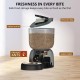 PUPPY KITTY Automatic Cat Feeder, 2.4G WiFi App Control, Automatic Cat Feeder with Stainless Steel Bowl, Easy to Clean, 10S Recording Function, 1-10 Meals a Day