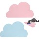 Pack of 2 Cloud Placemats, Feeding Mats, Silicone Placemats, Feeding Mats for Pets, Insulated Placemats, Suitable for Pets (Blue + Pink) (47.9 cm x 26.7 cm) Pack of 2 Cloud Placemats, Feeding Mats, Silicone Placemats, Feeding Mats for Pets, Insulated Placemats, Suitable for Pets (Blue + Pink) (47.9 cm x 26.7 cm)