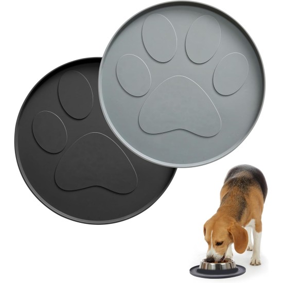 Pack of 2 Dog Bowl Mat Cat Bowl Mat Silicone Mat Feeding Mat Dog Pack of 2 Dog Bowl Mat Cat Bowl Mat Silicone Mat Feeding Mat Dog