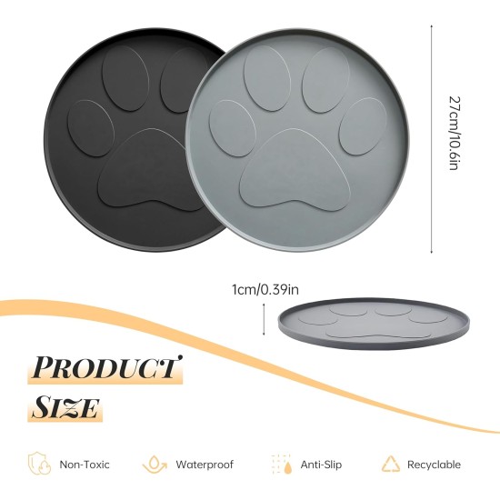 Pack of 2 Dog Bowl Mat Cat Bowl Mat Silicone Mat Feeding Mat Dog Pack of 2 Dog Bowl Mat Cat Bowl Mat Silicone Mat Feeding Mat Dog
