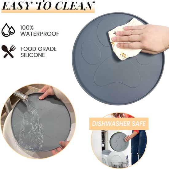 Pack of 2 Dog Bowl Mat Cat Bowl Mat Silicone Mat Feeding Mat Dog Pack of 2 Dog Bowl Mat Cat Bowl Mat Silicone Mat Feeding Mat Dog