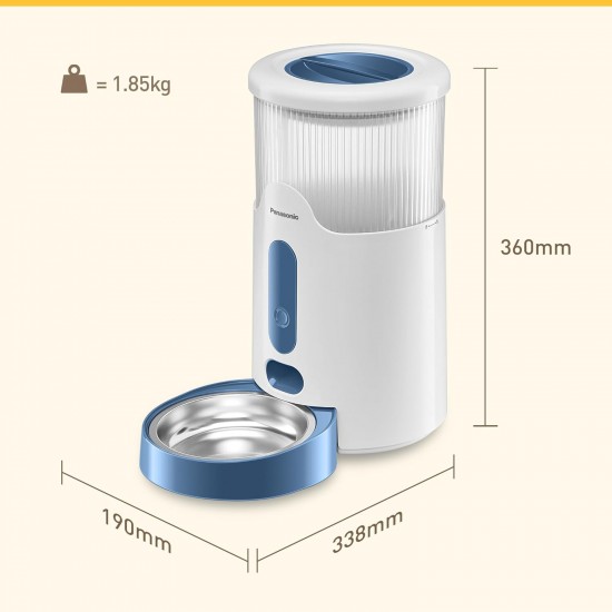 Panasonic CP-JNF01CW Smart Pet Feeder, Automatic Feeder, Cats & Small, Medium Dogs, 2.8 Litres, App Control, Level Monitoring, WiFi, Dishwasher Safe Bowl, Dual Stream, White Panasonic CP-JNF01CW Smart Pet Feeder, Automatic Feeder, Cats & Small, Medium Dogs, 2.8 Litres, App Control, Level Monitoring, WiFi, Dishwasher Safe Bowl, Dual Stream, White