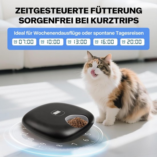 Pet Prime Automatic Cat Wet Food Feeder - Automatic 6-Way Feeder with 300 ml Servings, Cooling Function for Wet Food, 90 Days Battery Life for Cats and Dogs Pet Prime Automatic Cat Wet Food Feeder - Automatic 6-Way Feeder with 300 ml Servings, Cooling Function for Wet Food, 90 Days Battery Life for Cats and Dogs