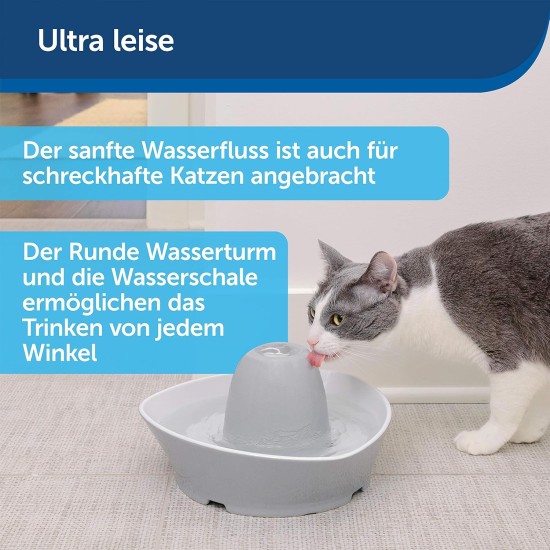 PetSafe Ceramic Cat Fountain in Avalon or Bachgeflüster Model with 2 Litre or 1.8 Litre Water Capacity, Drinking Fountain for Cats and Dogs with Dual Filter System and Dishwasher Safe Bowl PetSafe Ceramic Cat Fountain in Avalon or Bachgeflüster Model with 2 Litre or 1.8 Litre Water Capacity, Drinking Fountain for Cats and Dogs with Dual Filter System and Dishwasher Safe Bowl