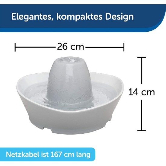 PetSafe Ceramic Cat Fountain in Avalon or Bachgeflüster Model with 2 Litre or 1.8 Litre Water Capacity, Drinking Fountain for Cats and Dogs with Dual Filter System and Dishwasher Safe Bowl PetSafe Ceramic Cat Fountain in Avalon or Bachgeflüster Model with 2 Litre or 1.8 Litre Water Capacity, Drinking Fountain for Cats and Dogs with Dual Filter System and Dishwasher Safe Bowl
