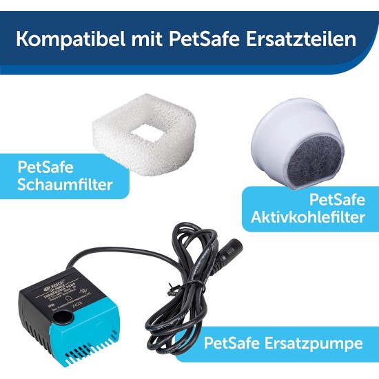 PetSafe Ceramic Cat Fountain in Avalon or Bachgeflüster Model with 2 Litre or 1.8 Litre Water Capacity, Drinking Fountain for Cats and Dogs with Dual Filter System and Dishwasher Safe Bowl PetSafe Ceramic Cat Fountain in Avalon or Bachgeflüster Model with 2 Litre or 1.8 Litre Water Capacity, Drinking Fountain for Cats and Dogs with Dual Filter System and Dishwasher Safe Bowl
