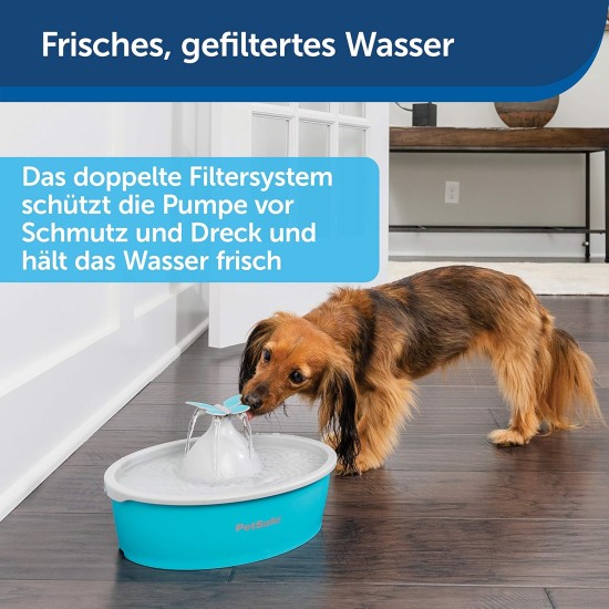 PetSafe Drinkwell Butterfly Drinking Fountain for Cats and Small Dogs, BPA-Free Plastic, 1.5 Litre Water Capacity, Blue PetSafe Drinkwell Butterfly Drinking Fountain for Cats and Small Dogs, BPA-Free Plastic, 1.5 Litre Water Capacity, Blue