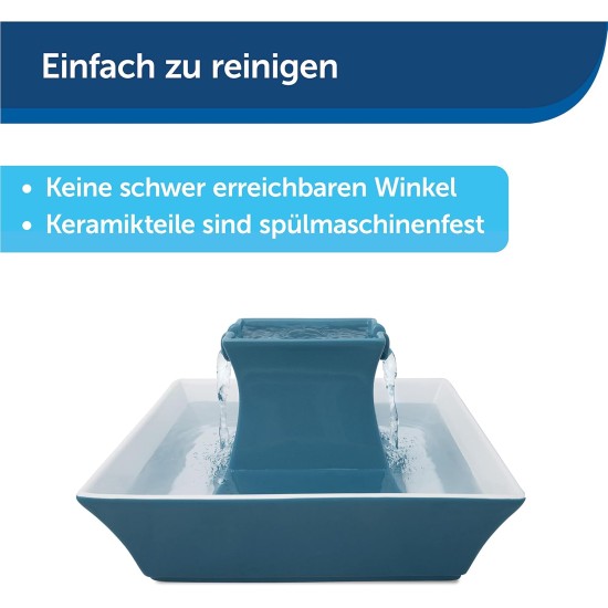 PetSafe Drinkwell Ceramic Pagoda Drinking Fountain, 2 Litres, BPA Free, Organic Filter, Water Fountain for Cats and Dogs PetSafe Drinkwell Ceramic Pagoda Drinking Fountain, 2 Litres, BPA Free, Organic Filter, Water Fountain for Cats and Dogs