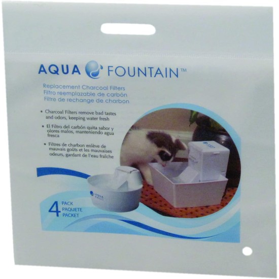PetSafe Drinkwell Replacement Activated Carbon Filter for Stream and Cube Drinking Fountains, Made from Coconut Shells, Pack of 4 PetSafe Drinkwell Replacement Activated Carbon Filter for Stream and Cube Drinking Fountains, Made from Coconut Shells, Pack of 4