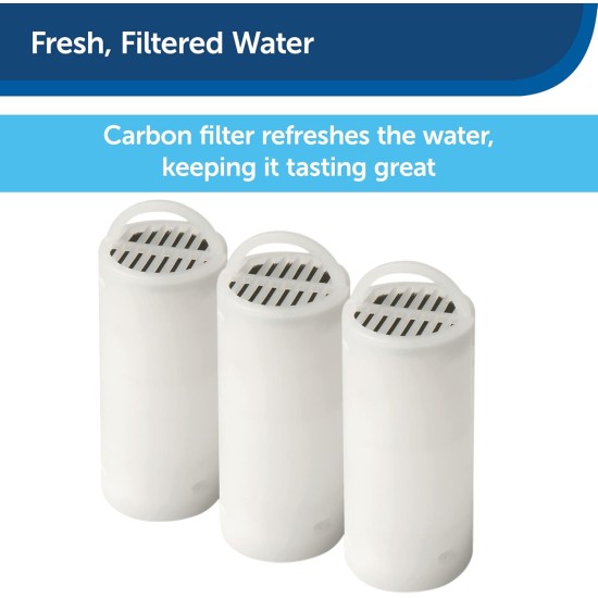 PetSafe Drinkwell Replacement Carbon Charcoal Filters for Drinkwell 360 Dog and Cat Water Fountain (Pack of 3) PetSafe Drinkwell Replacement Carbon Charcoal Filters for Drinkwell 360 Dog and Cat Water Fountain (Pack of 3)