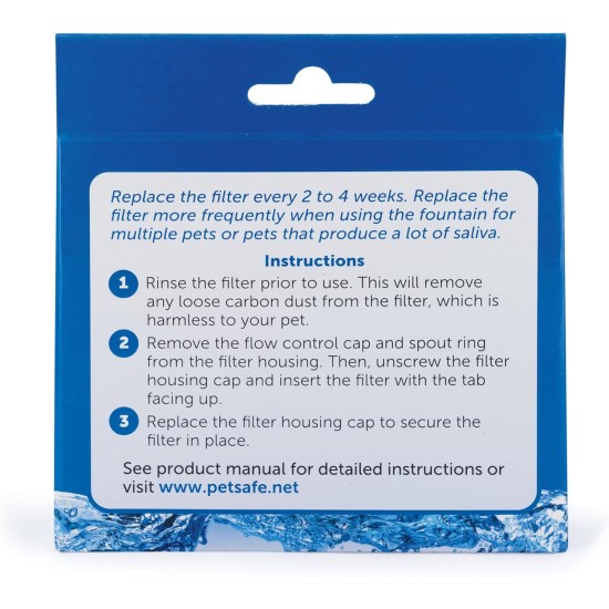 PetSafe Drinkwell Replacement Carbon Charcoal Filters for Drinkwell 360 Dog and Cat Water Fountain (Pack of 3) PetSafe Drinkwell Replacement Carbon Charcoal Filters for Drinkwell 360 Dog and Cat Water Fountain (Pack of 3)