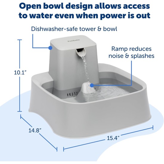 PetSafe Drinkwell Water Fountain for Cats, Dogs or Multiple Pets - Automatic Water Bowl - Pump and Water Filter Included - Dishwasher Safe - Easy to Clean PetSafe Drinkwell Water Fountain for Cats, Dogs or Multiple Pets - Automatic Water Bowl - Pump and Water Filter Included - Dishwasher Safe - Easy to Clean