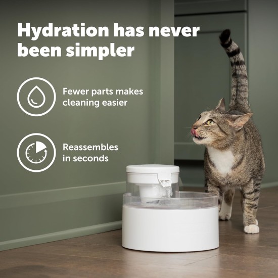PetSafe Viva Drinking Fountain for Cats and Small Dogs - 4.1 l/140 oz, Indoor Cat Drinking Fountain with Extremely Quiet Pump, Dishwasher Safe, Easy Cleaning, Water Filter Included PetSafe Viva Drinking Fountain for Cats and Small Dogs - 4.1 l/140 oz, Indoor Cat Drinking Fountain with Extremely Quiet Pump, Dishwasher Safe, Easy Cleaning, Water Filter Included