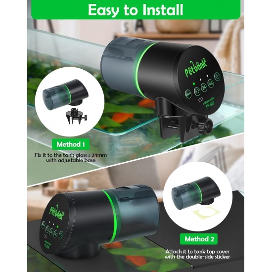 Petbank Automatic Feeder Aquarium Rechargeable Fish Feeder with Timer Feeder for Aquariums with USB Cable LCD Display Fish Feeder for Aquarium Fish Tank Petbank Automatic Feeder Aquarium Rechargeable Fish Feeder with Timer Feeder for Aquariums with USB Cable LCD Display Fish Feeder for Aquarium Fish Tank