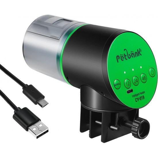 Petbank Automatic Feeder Aquarium Rechargeable Fish Feeder with Timer Feeder for Aquariums with USB Cable LCD Display Fish Feeder for Aquarium Fish Tank Petbank Automatic Feeder Aquarium Rechargeable Fish Feeder with Timer Feeder for Aquariums with USB Cable LCD Display Fish Feeder for Aquarium Fish Tank