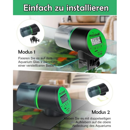 Petbank Automatic Feeder Aquarium Rechargeable Fish Feeder with Timer Feeder for Aquariums with USB Cable LCD Display Fish Feeder for Aquarium Fish Tank Petbank Automatic Feeder Aquarium Rechargeable Fish Feeder with Timer Feeder for Aquariums with USB Cable LCD Display Fish Feeder for Aquarium Fish Tank
