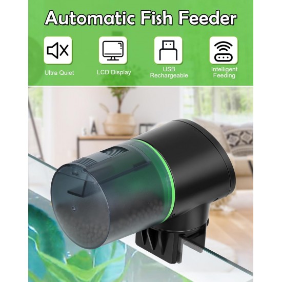 Petbank Automatic Feeder Aquarium Rechargeable Fish Feeder with Timer Feeder for Aquariums with USB Cable LCD Display Fish Feeder for Aquarium Fish Tank Petbank Automatic Feeder Aquarium Rechargeable Fish Feeder with Timer Feeder for Aquariums with USB Cable LCD Display Fish Feeder for Aquarium Fish Tank