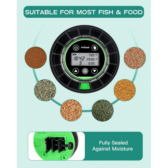 Petbank Automatic Feeder Aquarium Rechargeable Fish Feeder with Timer Feeder for Aquariums with USB Cable LCD Display Fish Feeder for Aquarium Fish Tank Petbank Automatic Feeder Aquarium Rechargeable Fish Feeder with Timer Feeder for Aquariums with USB Cable LCD Display Fish Feeder for Aquarium Fish Tank